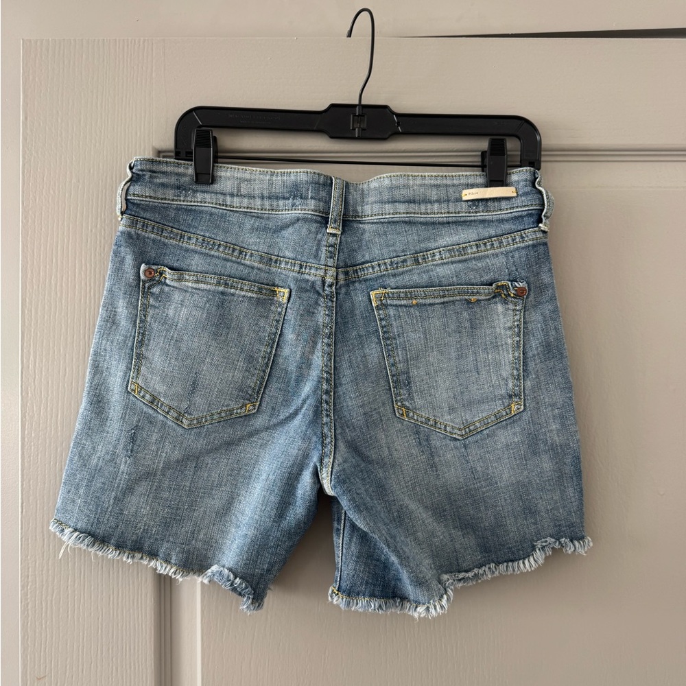 Pilcro Blue Jean Shorts with Floral Embroidery - Picture 3 of 5